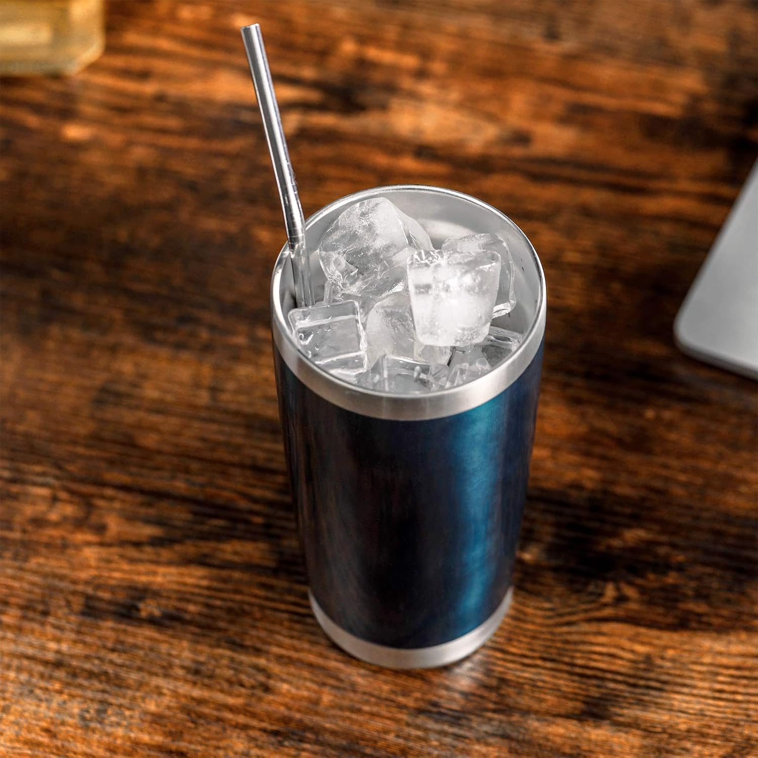 COMOOO 20oz Double Wall Vacuum Insulated Travel Mug Bulk Stainless Steel Tumbler with Lid and Straw Durable Powder Coated Insulated Coffee Cup for Cold & Hot Drinks (Peacock blue, 12 pack - Image 4