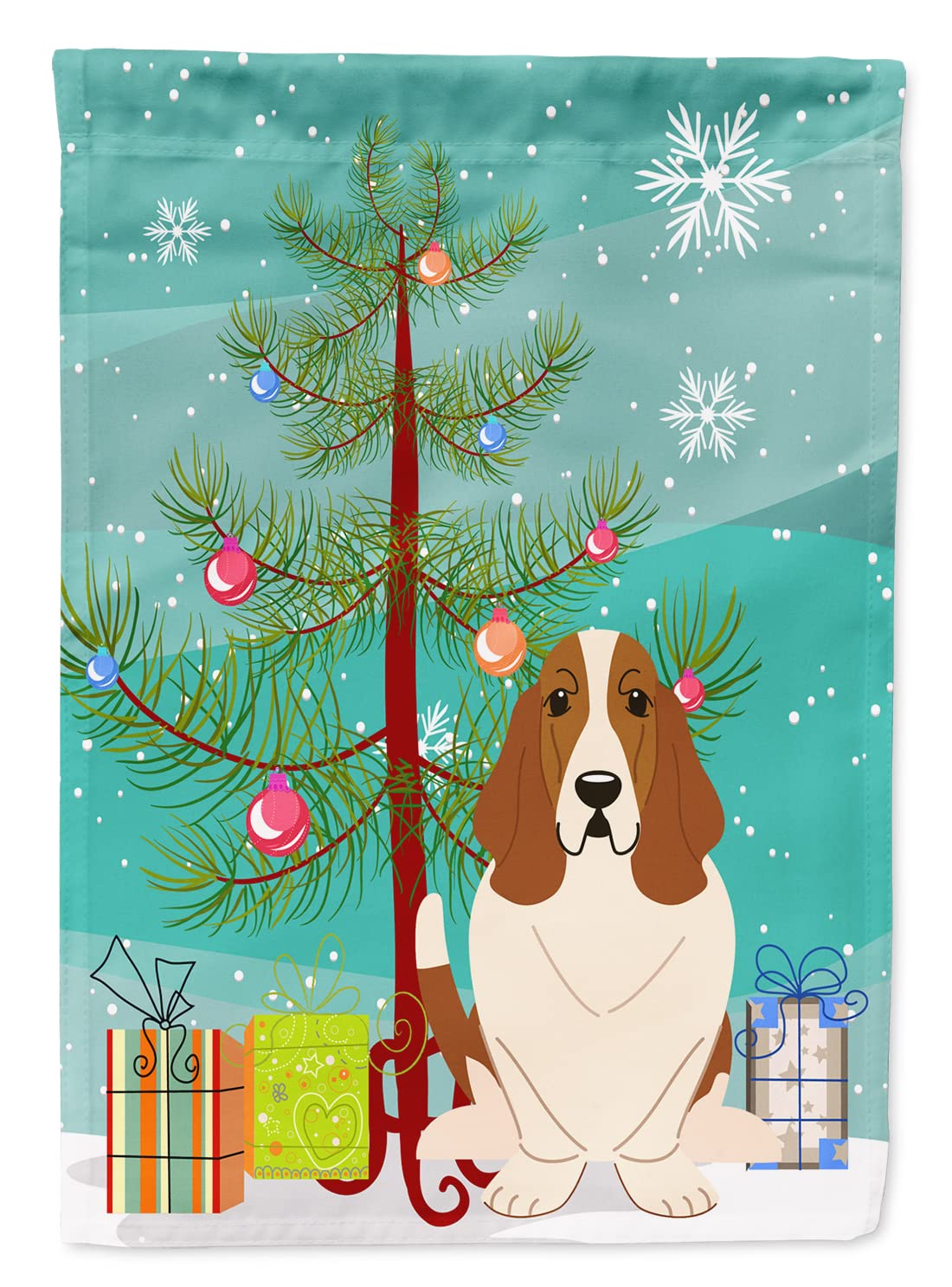 Drapeau Basset de Noël pour célébrer la magie des fêtes en famille