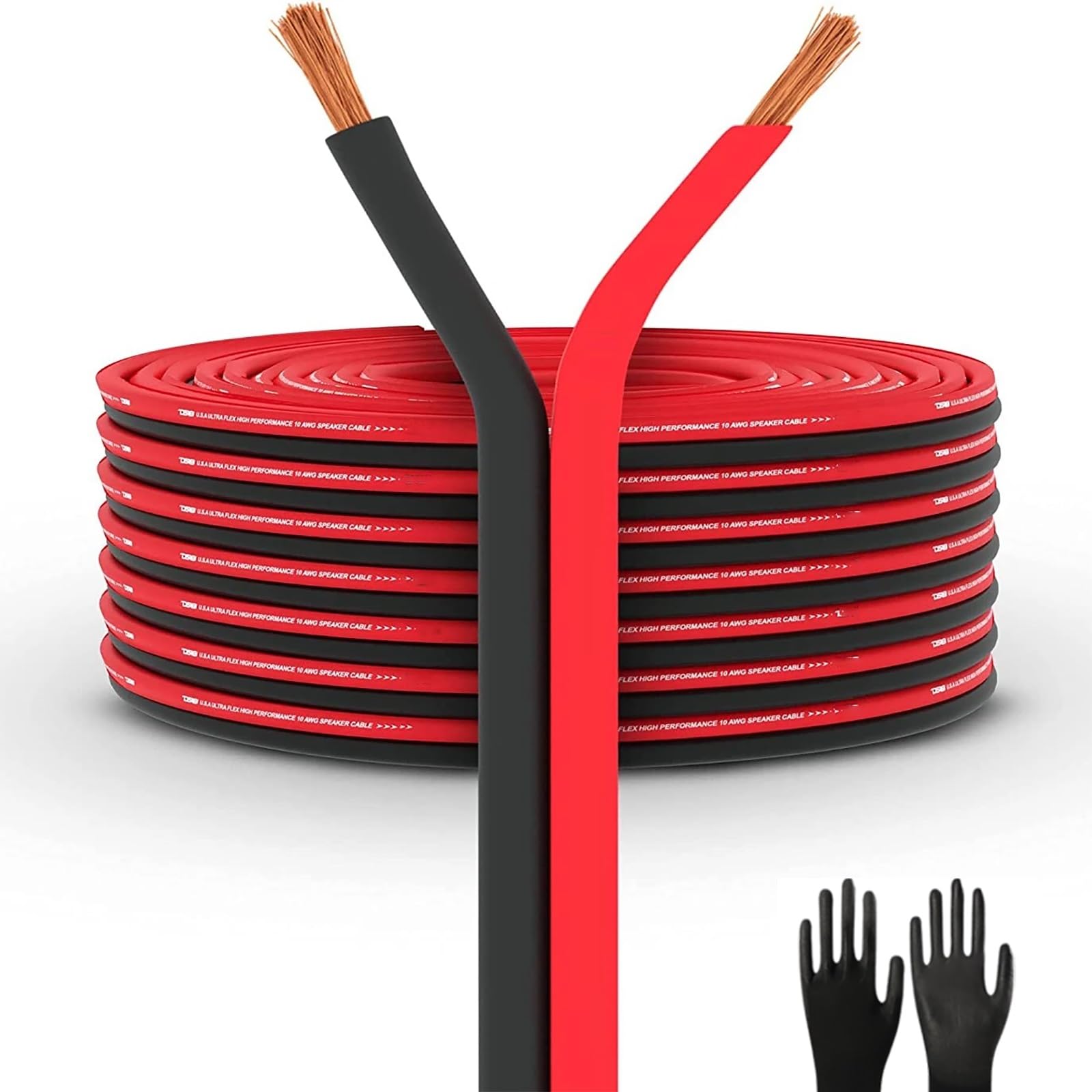 Câble électrique rouge et noir anti-erreur de polarité pour rallonge LED et audio