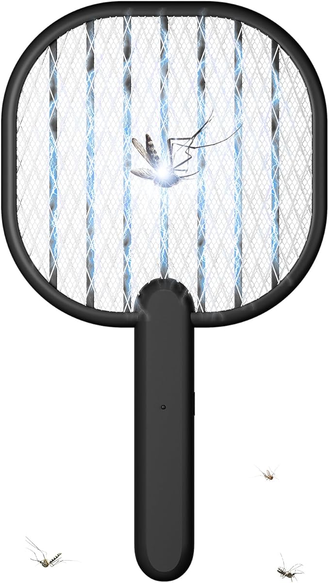 Electric Fly Swatter Mosquito Zapper: BUZZKICK Bug Zapper Racket with 3500V Powerful Battery Powered Handheld Electronic Fly swatter for Indoor Outdoor Use, 2AA Battery Required (Not Included)