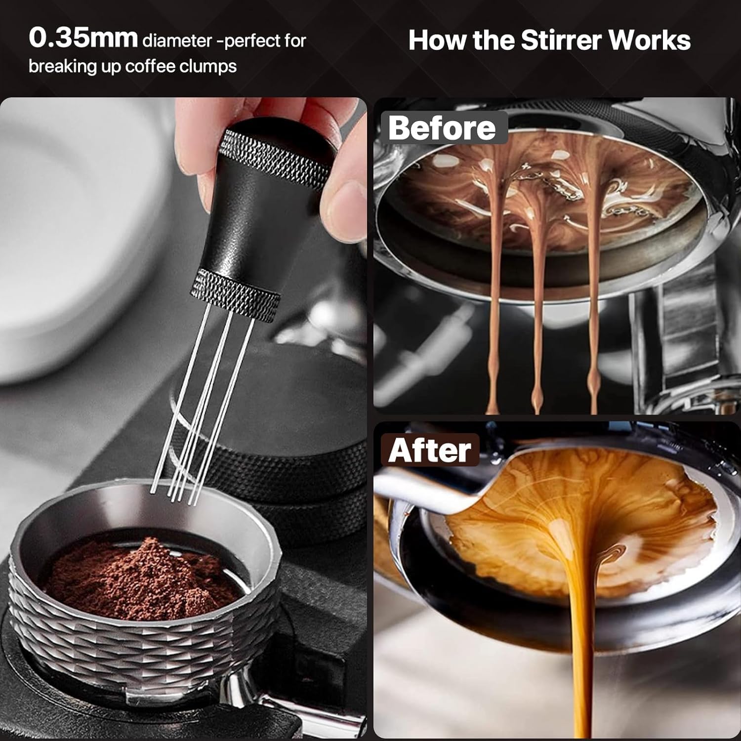 Set di accessori per caffè espresso da 53 mm, con imbuto dosatore Wdt e tappetino antimanomissione, per barista, casa, caffè, caffè espresso, accessori per caffè e amanti del caffè