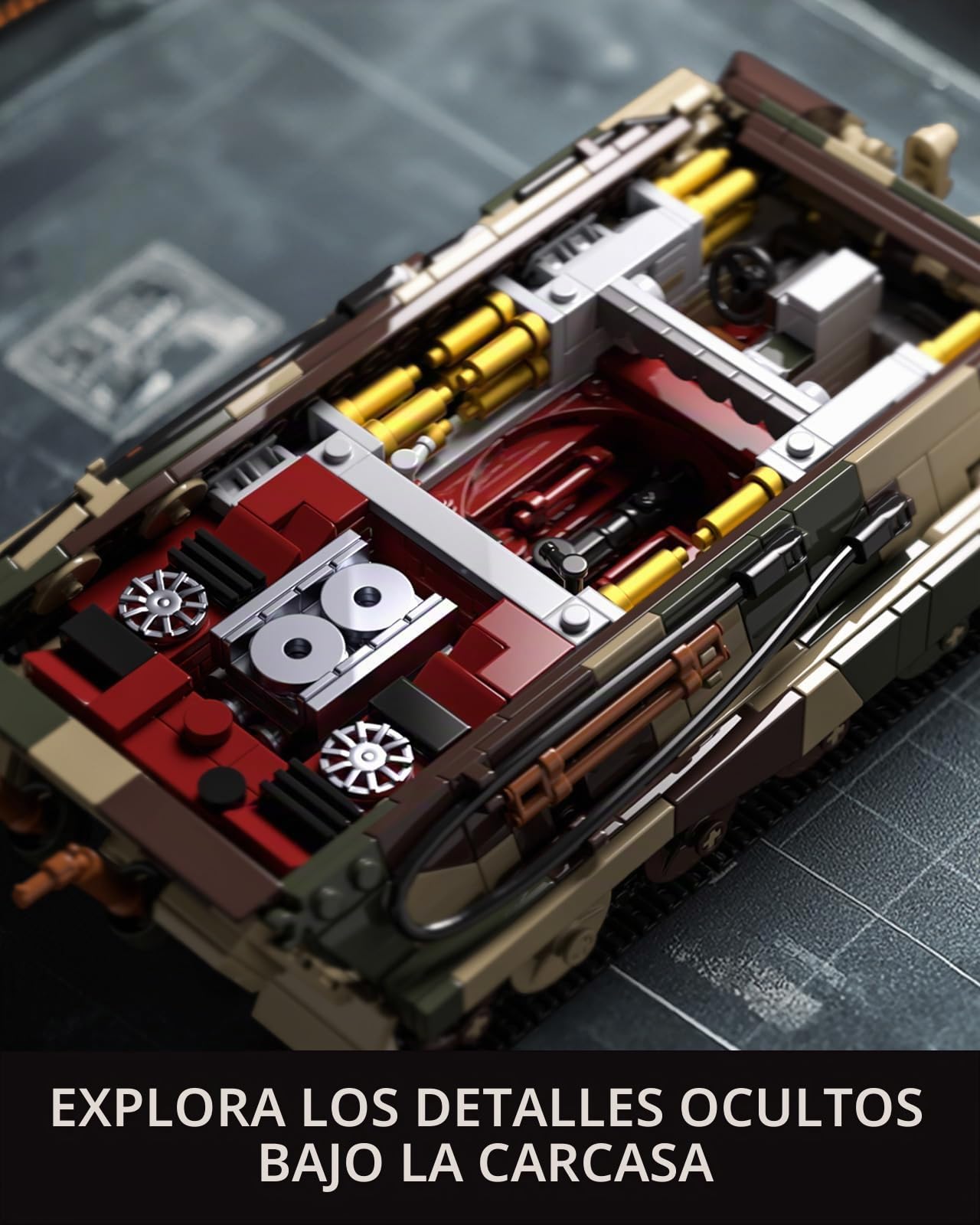 Nifeliz King Tiger Kit de Construcción de Tanque, Modelo de Tanque Militares para Adultos, Regalo Coleccionable para Adultos Amantes Militares (1267 Piezas, NF10315)
