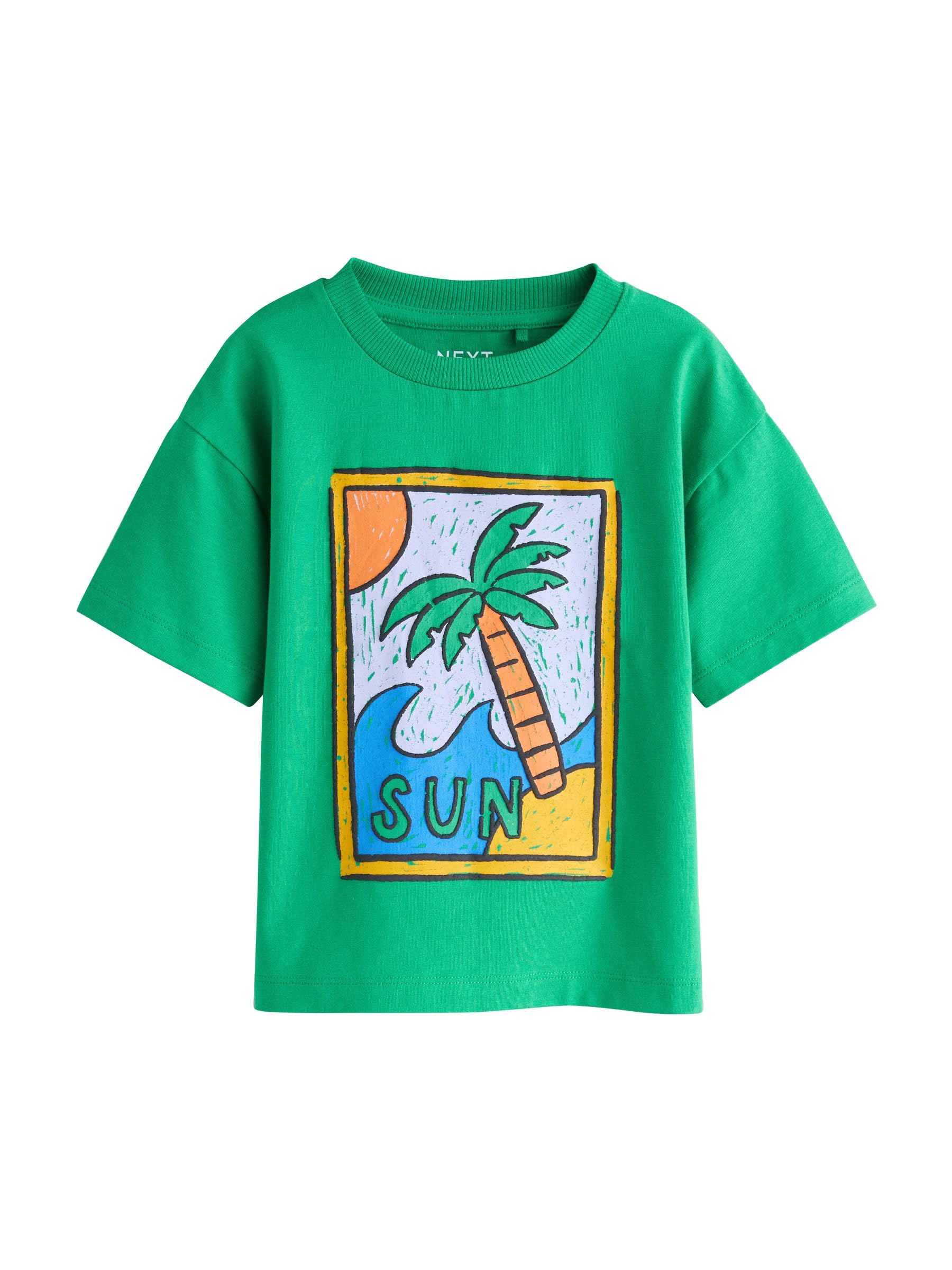 NEXT Niños Pack de 4 Camisetas de Manga Corta con Estampado gráfico