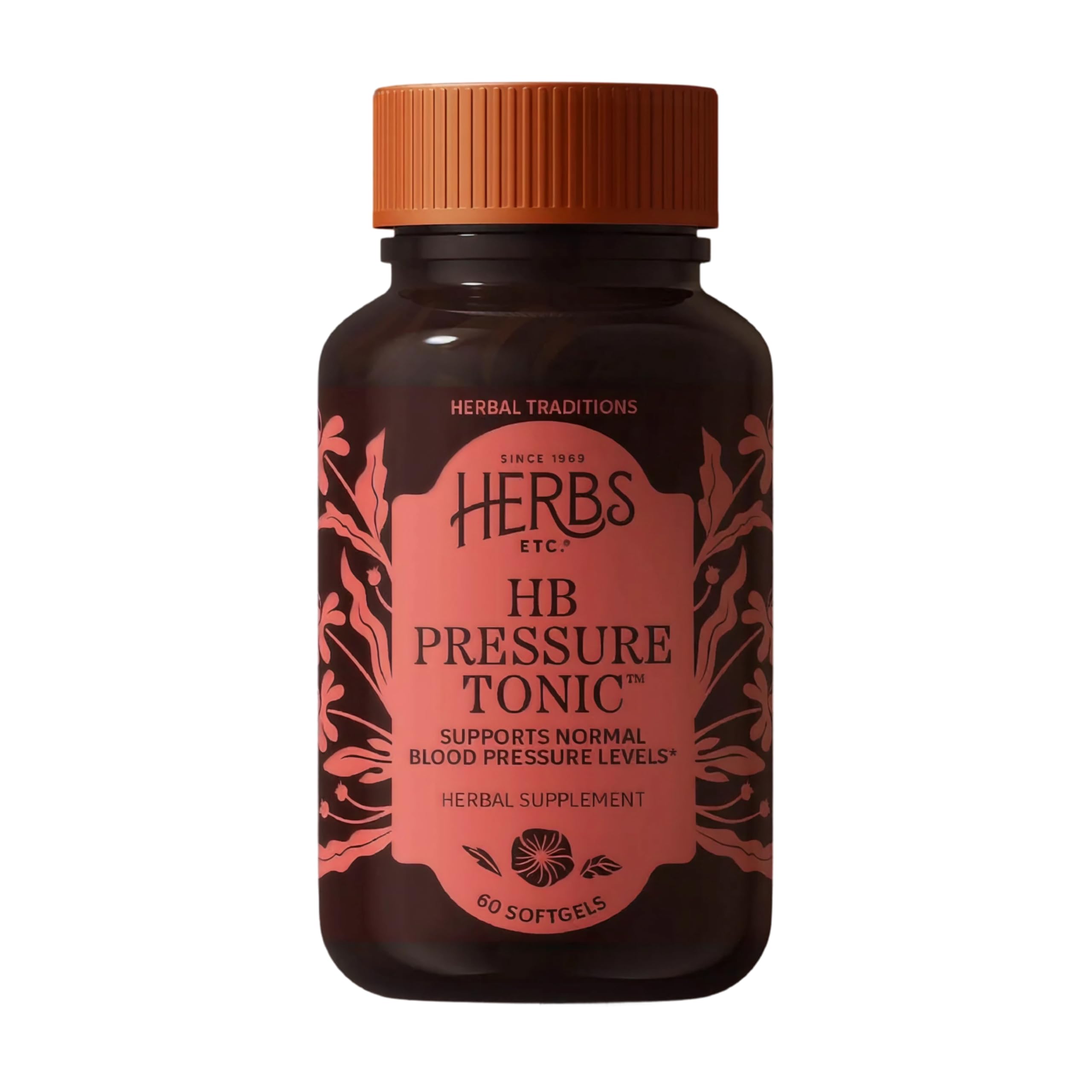 Herbs Etc. HB Pressure Tonic Softgels, Heart Supplement, Organic, 60 Count