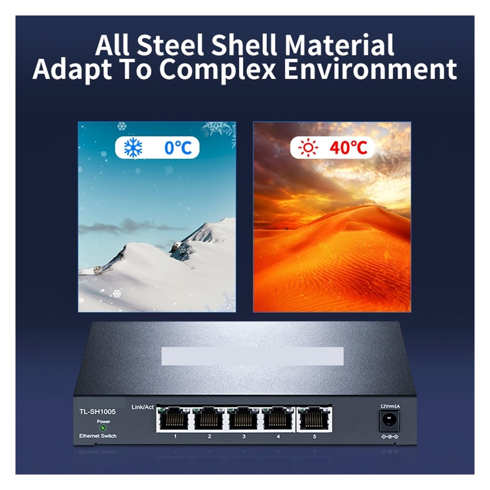 Conmutador de red, Conmutador Ethernet De 5 Puertos, 2,5G, 2,5GBASE-T, Conmutador De Red RJ45, Concentrador De Red And Play, Divisor De Internet,Confiable