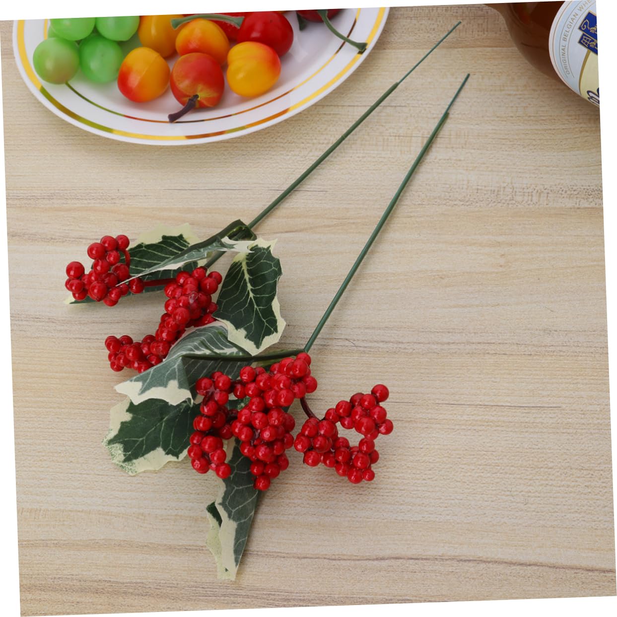 Abaodam 30 Piezas De Navidad Spray para Arbol De Navidad Selecciones De Piña De Ramas De Bayas De Tallos De Artificial Decoraciones