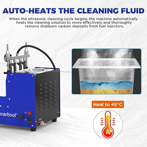 Miniatura 4 de MR CARTOOL Inyector de combustible limpiador probador máquina diesel y gasolina, sistema de inyección de combustible V309 prueba ultrasónica kit de