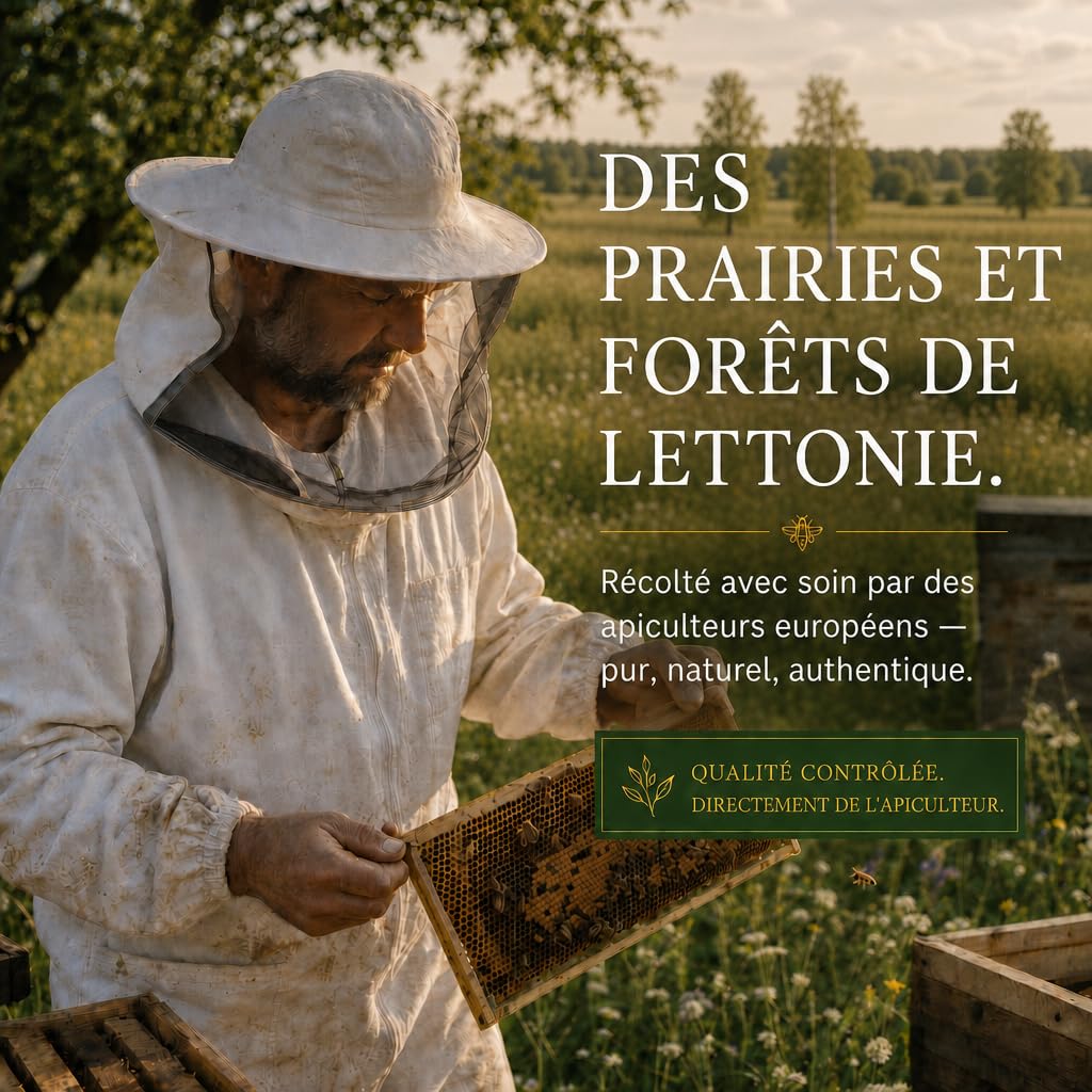 2nd1 Pain d'abeille Perga, Pollen Fermenté par Apiculteur en Lettonie, 250g | Source de vitamines, minéraux et acides aminés. Goût prononcé, légèrement amer – idéal dans muesli ou yaourt, pas seul.