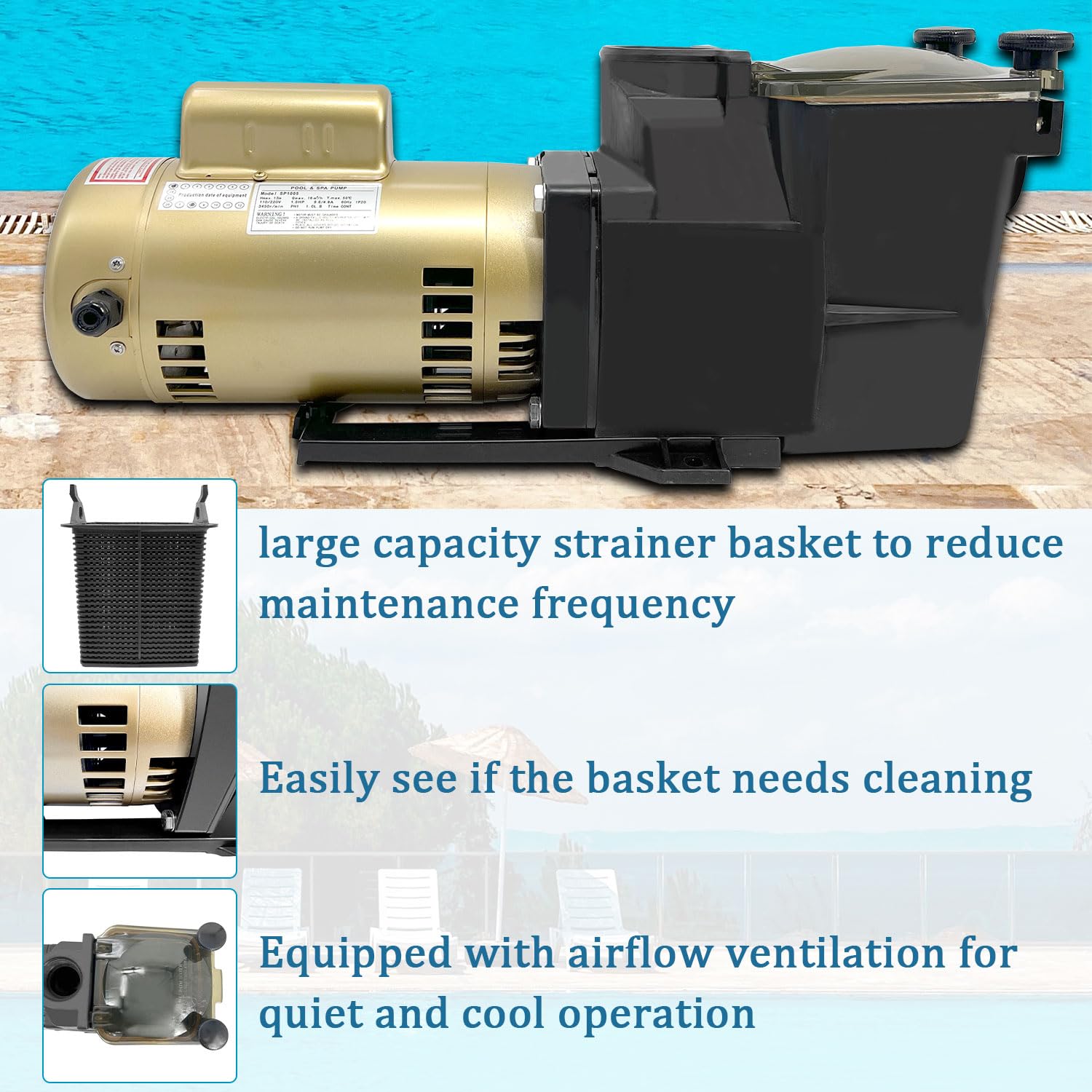 W3SP2621X25 Motore Pompa Piscina 2.5HP