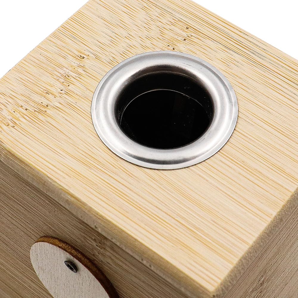 NUZAMAS Caja de sanación de bambú con un agujero, caja de moxibustión premium, terapia de moxibustión para aliviar la cintura, cuello, rodillas, hombros, dolor de espalda