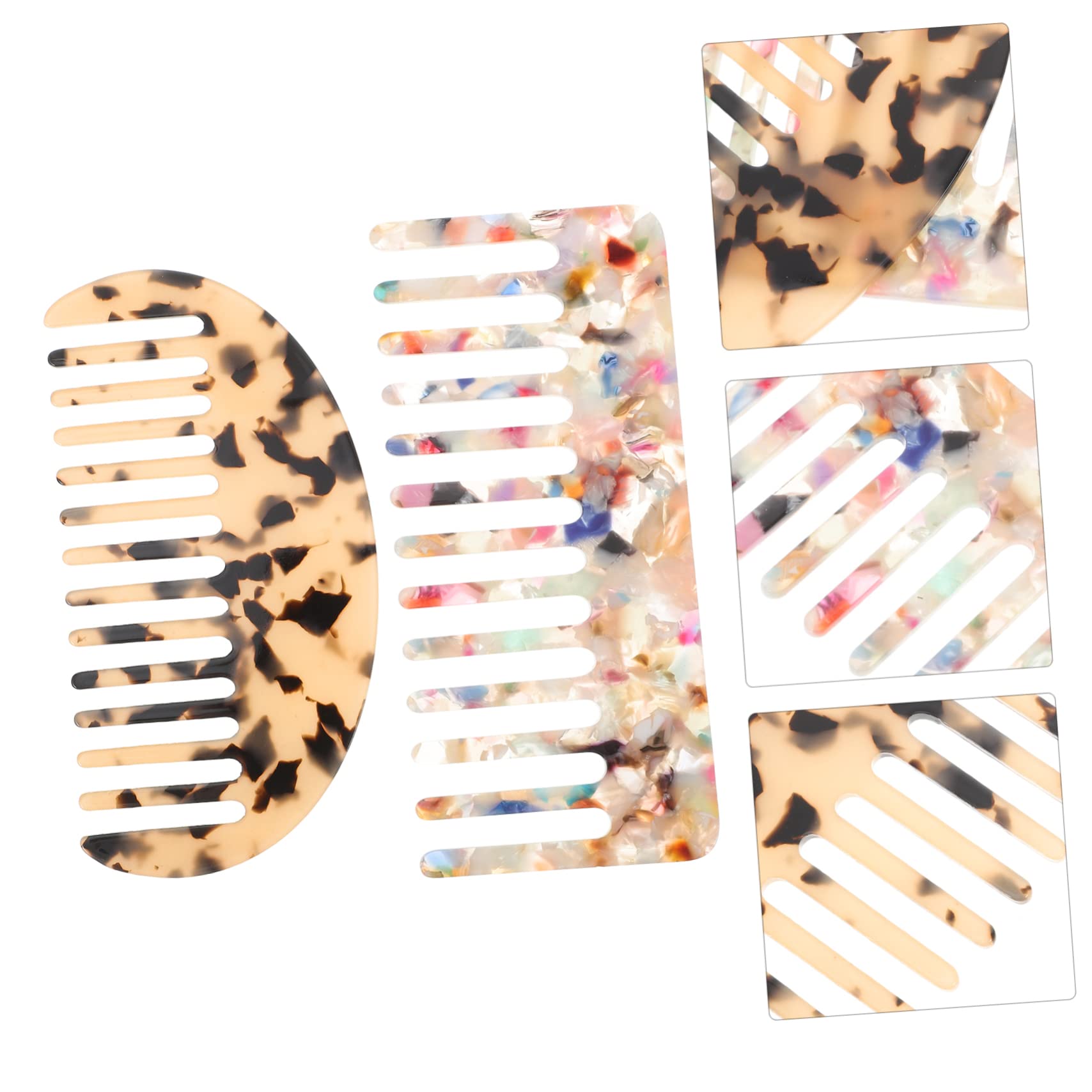 Beavorty 10piezas Peine De Peluquería Peines De Dientes Ant Estáticos Portátil Para Damas y Niñas Diseño Elegante Patrones Delicados