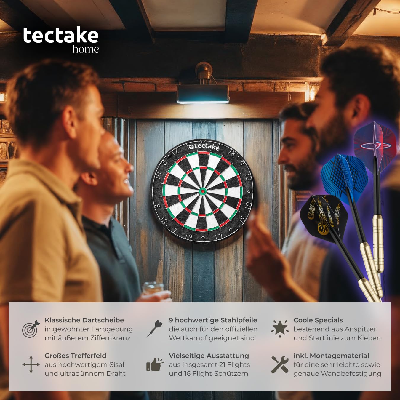 tectake® Bersaglio Freccette Professionali,