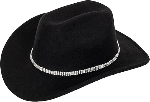 Miniatura 7 de Sombrero vintage de vaquero occidental para hombre, sombrero de vaquera de fieltro Fedora Gus, sombrero para mujer, ML