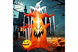GOOSH 10 FT Halloween Inflatables Tree Outdoor Decorations, Blow Up Yard Scary...
