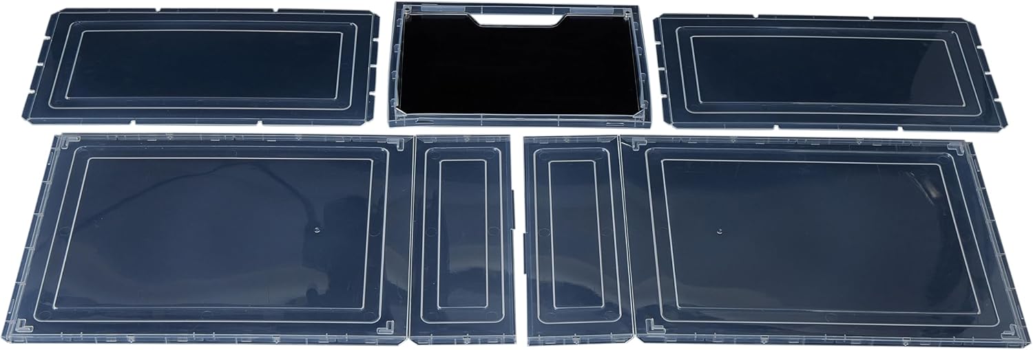 Simplify Shoe Storage Boxes 6 Pack | Easy Assembly | Stackable | Great for Shoe Collectors | Home Organization | Storage | Lightweight | Plastic | Dimensions 13.9" L x 9.8" W x 7" H | Clear/White |