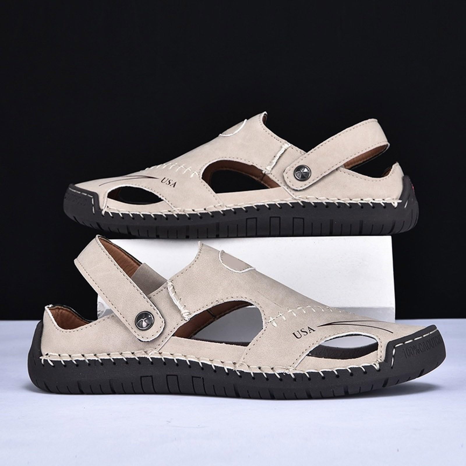 Genérico Chanclas Hombre Verano, Zapatillas Casa Hombre Piscina, Mano Transpirables Con Dos Tiras CóModas Informales La Playa Y El Verano Sandalias Slippers Sandalias Barefoot Sandalia