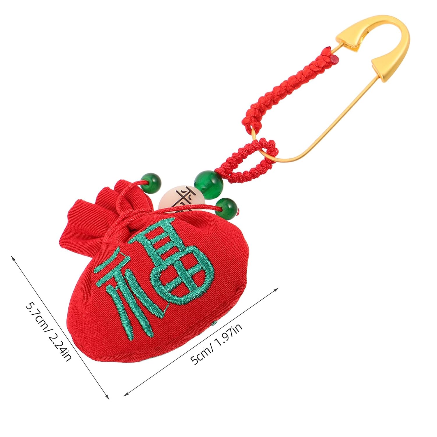 Baby Memorial Pouch - Baby Keepsake Bag for Umbilical Cord and Fetal Hair - Chinese Memory Storage Drawstring Bag with Pin for First Hair