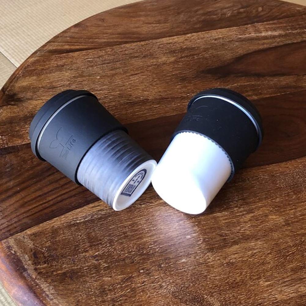 Japanische Keramiktasse mit Silikondeckel und Hülle, wiederverwendbare Reisebecher für Kaffee und Tee, Seto-Mono, Made in Japan, 200 ml
