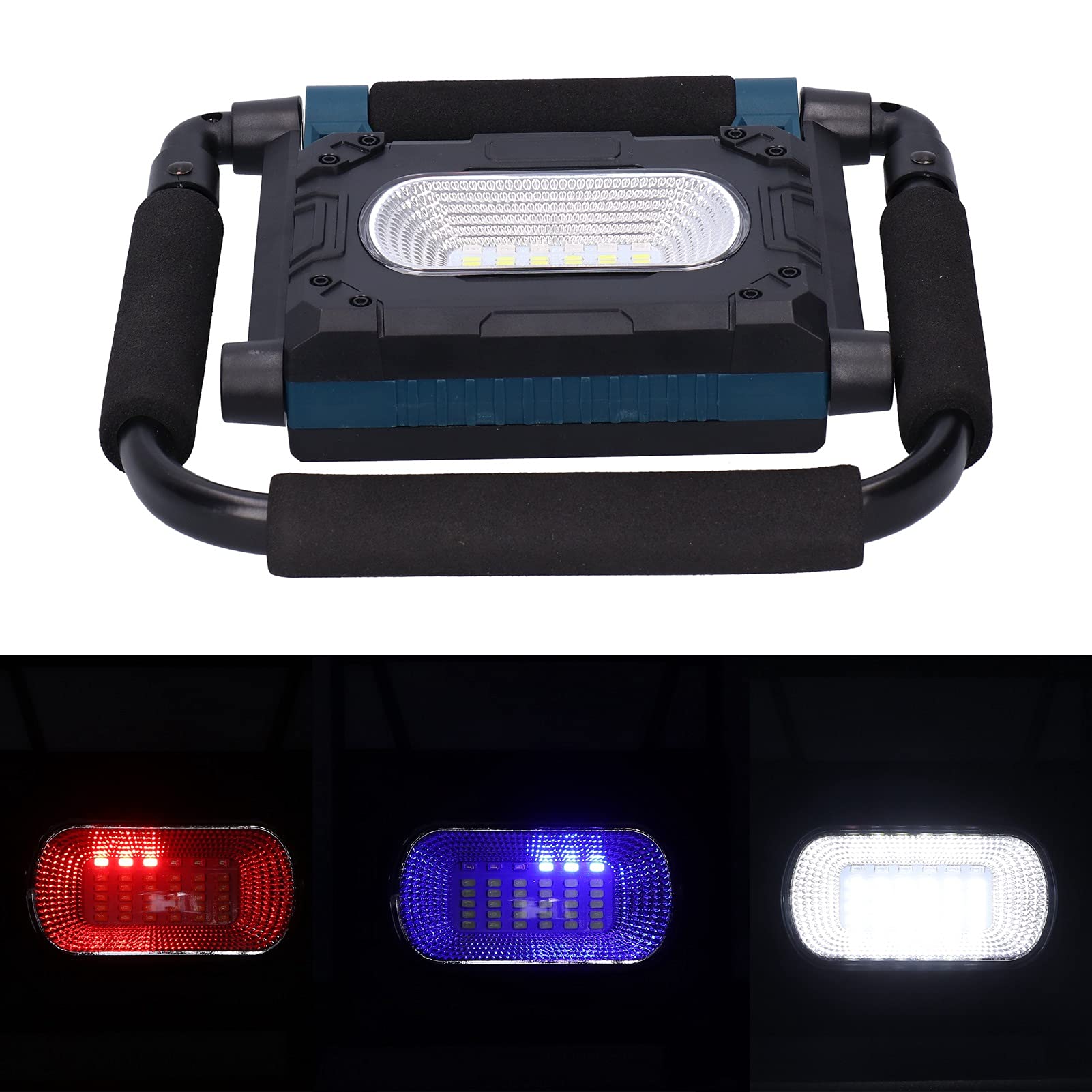ADITAM Lampe de Travail 30W 36LED Lampe de Camping d'urgence magnétique Portable Solaire Charge USB Projecteur Multifonctionnel Double The Comfort