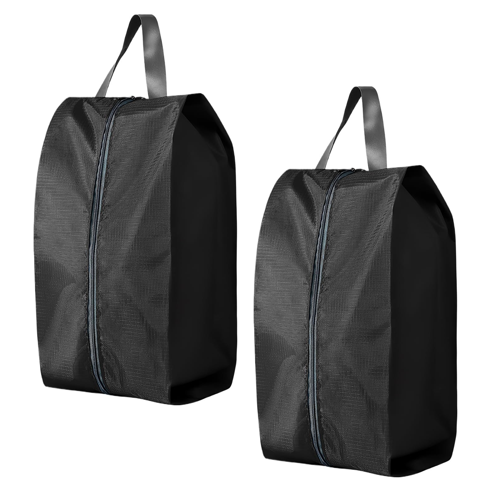 4 Pièces Sacs à Chaussures De Voyage - Housses Imperméables Anti-Poussière, Organisateurs Portables Pour Valise, Noir/Orange, Format 30x21x9,5 Cm