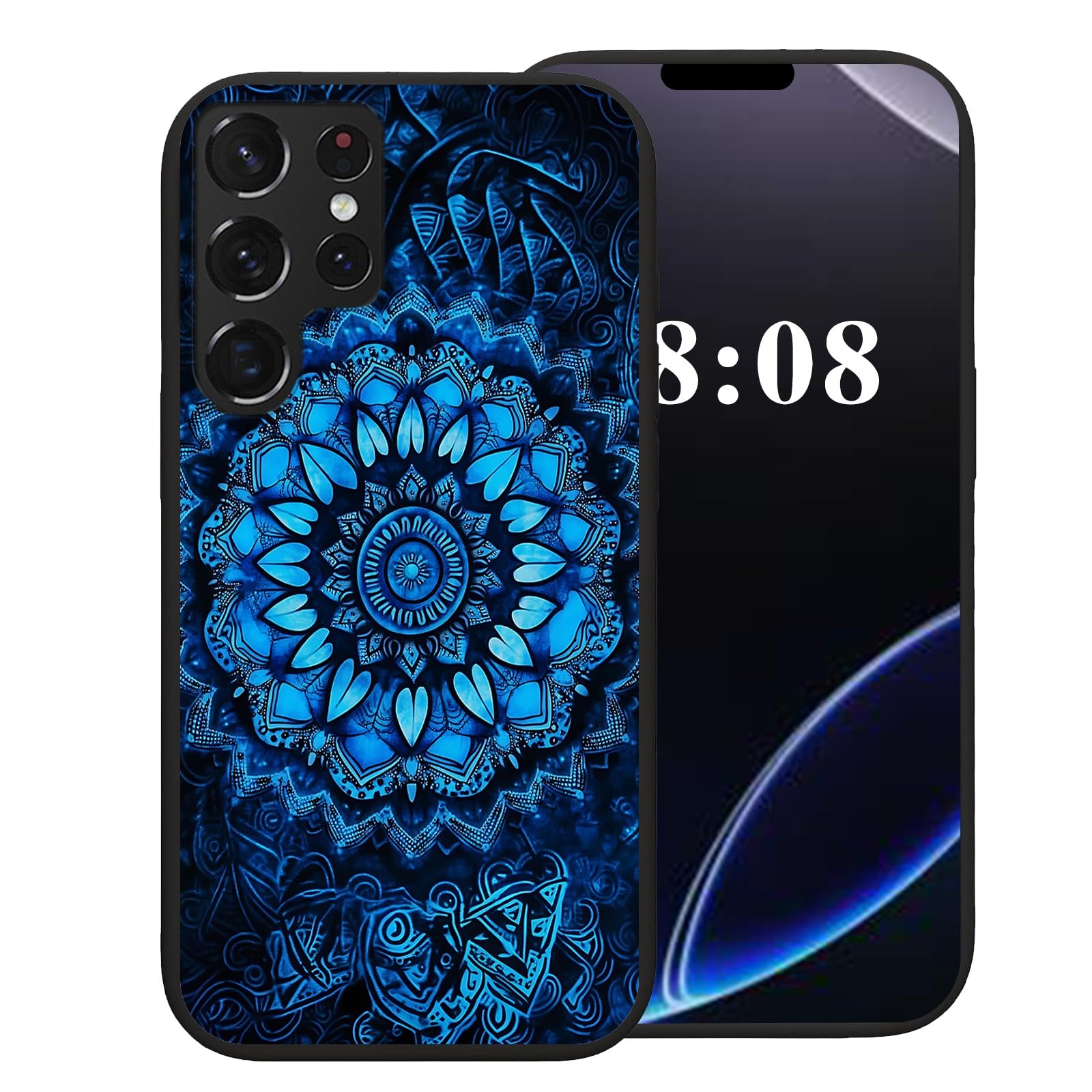 NLZQTTBD for Samsung Galaxy S24 Ultra Case,Black Soft TPU Silicone Shockproof Protection Cover Phone Case for Galaxy S24 Ultra Cute Amusing Pattern |