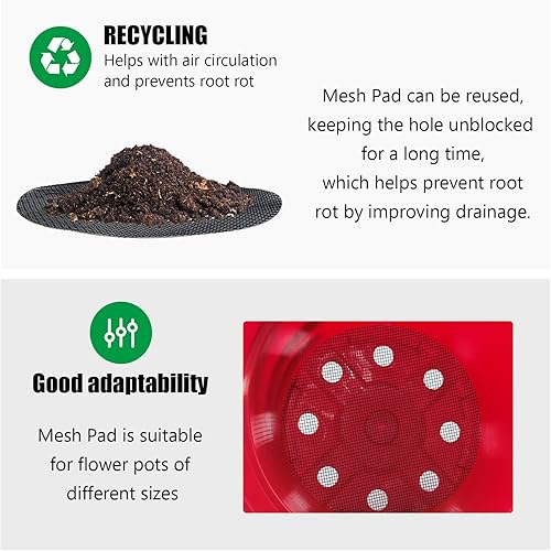 Miniatura 9 de RooTrimmer Paquete de 12 macetas, maceta de 8 pulgadas con platillo transparente, macetas de plástico para plantas de interior y puerta exterior