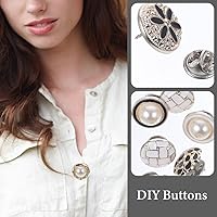 Vista 6 de EXCEART 20 piezas de botones sin coser extraíbles para mujeres, estudiantes, artesanos, cierre decorativo de repuesto para abrigo, camisa, vestido
