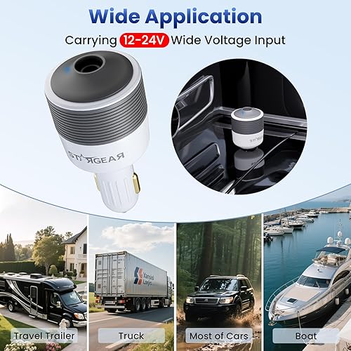 Miniatura 8 de Starlink Mini Adaptador de coche de 12 V a 24 V CC convertidor elevador con adaptador de encendedor de cigarrillos de automóvil de 60 W, Starlink