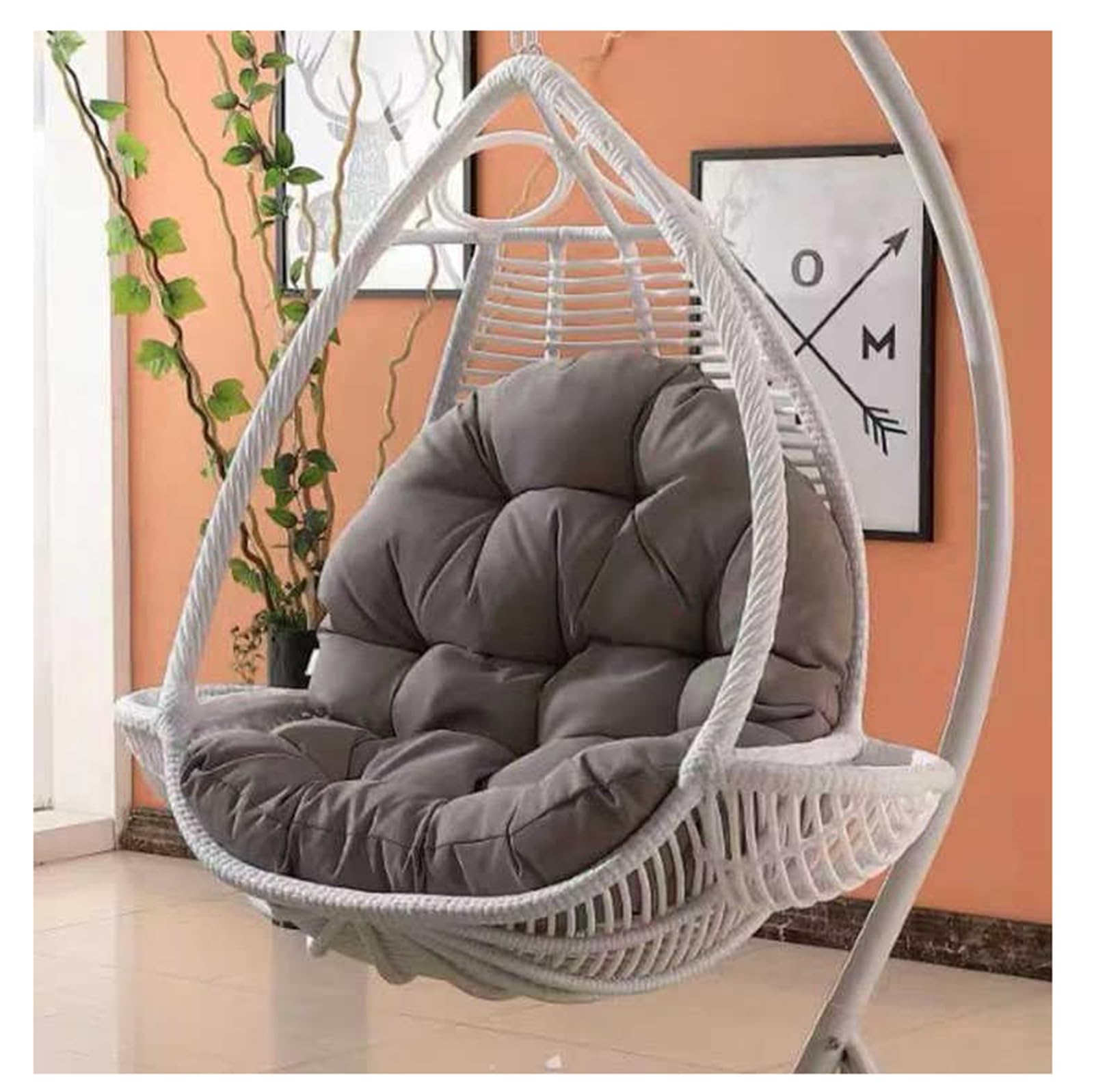 Coussin doux lavable pour fauteuil œuf avec soutien ergonomique