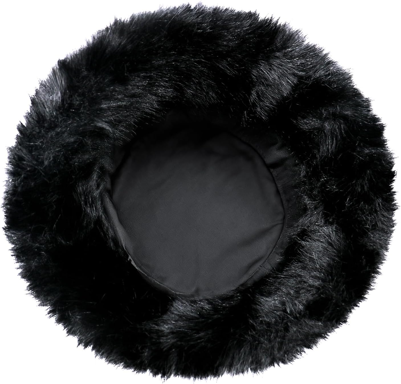 Faux Fur Bucket Hat for Women Girl Oversized Wide Brim Winter Hat Fuzzy Warm Fisherman Cap Gold - Image 3