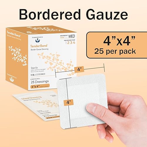 Miniatura 2 de Apósitos de Gasa con Borde de Isla 4x4-25 para Protección de Heridas - Buenos para Hospitales, Instalaciones Médicas, Kits de Primeros Auxilios y Más