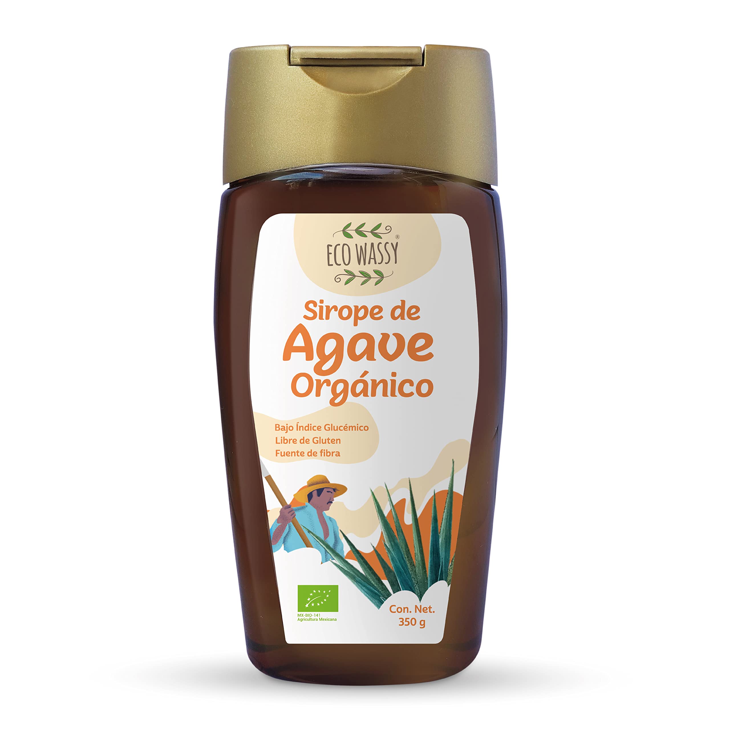 Sirope De Agave Crudo, Endulzante Natural Orgánico, 100% Puro, Sin Gluten, Bajo Índice Glucémico