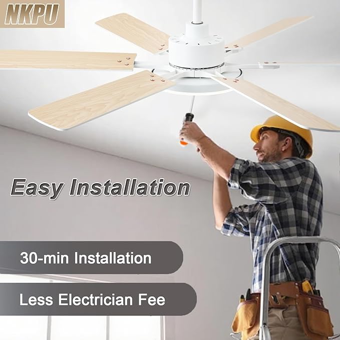 Ventilador de Techo 56 Pulgadas con Luz y Control Remoto 110 miniatura 9