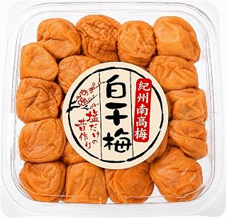 有瑕疵 仅使用盐 纪州南高梅 白干 盐分18% 和歌山 梅干 梅 传统梅干 (450克(1袋))