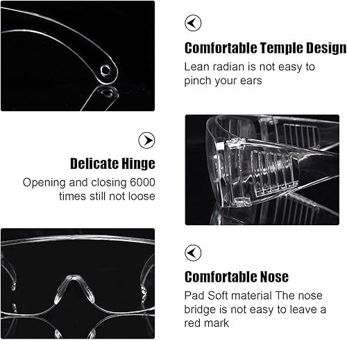 Miniatura 3 de Gafas de seguridad antivaho de policarbonato con lente resistente a los impactos para laboratorio de construcción al aire libre