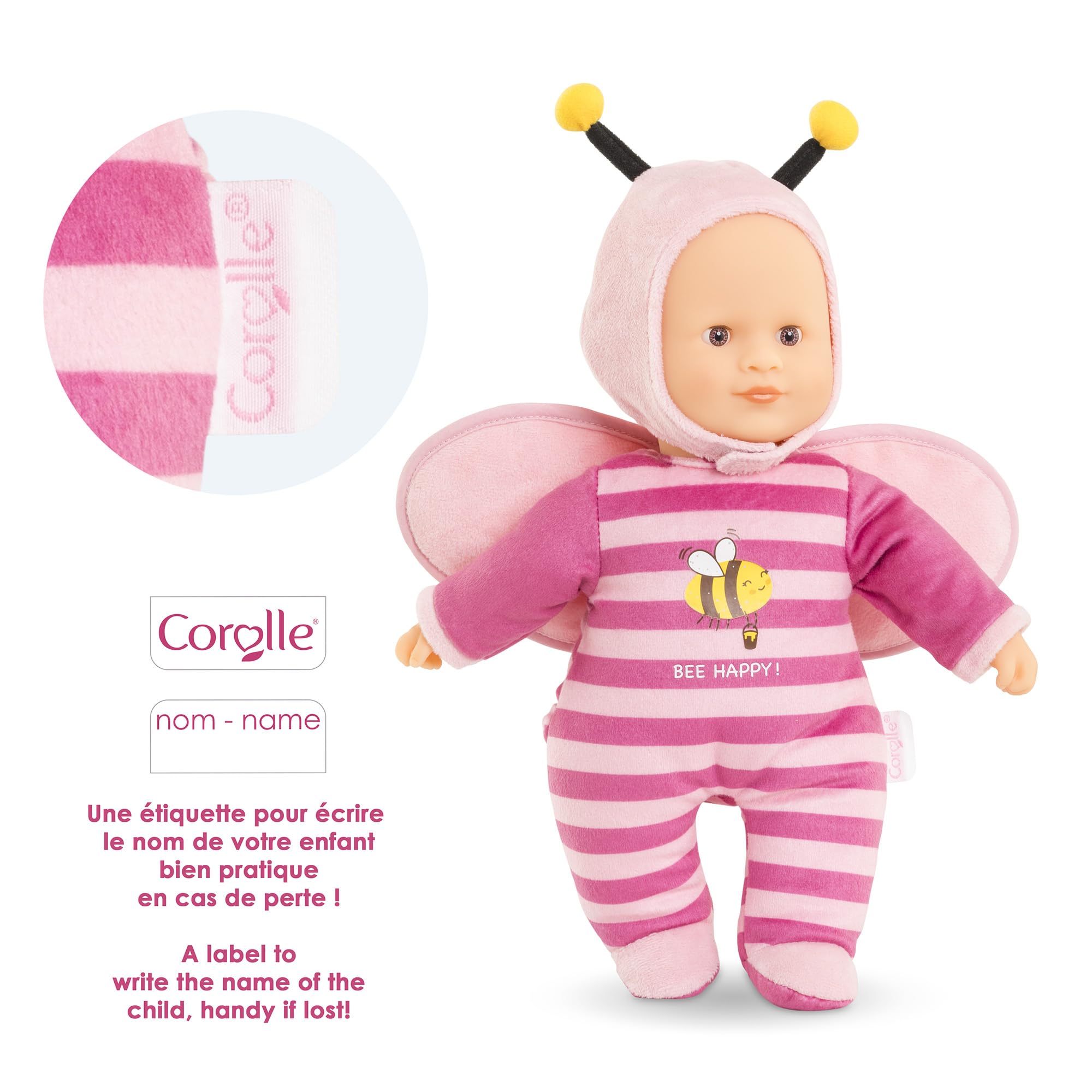 Corolle - Mon Doudou, Pti'Coeur Abeille, 30cm, od 9 miesięcy, 9000100800