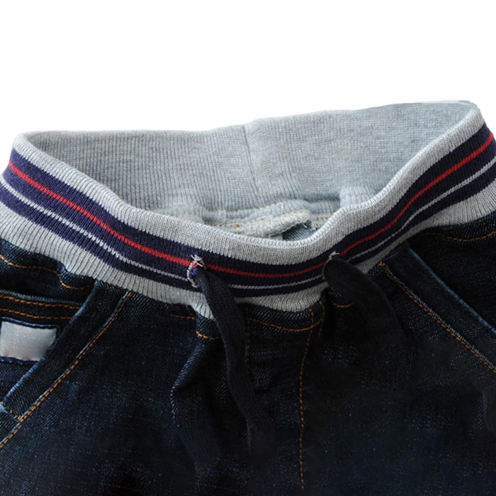 Genérico Pantalones Baggy Niño Pantalones Vaqueros Rectos Niños Lavado Medio Cintura Elástica Diseño Infantil Comodidad Duradera