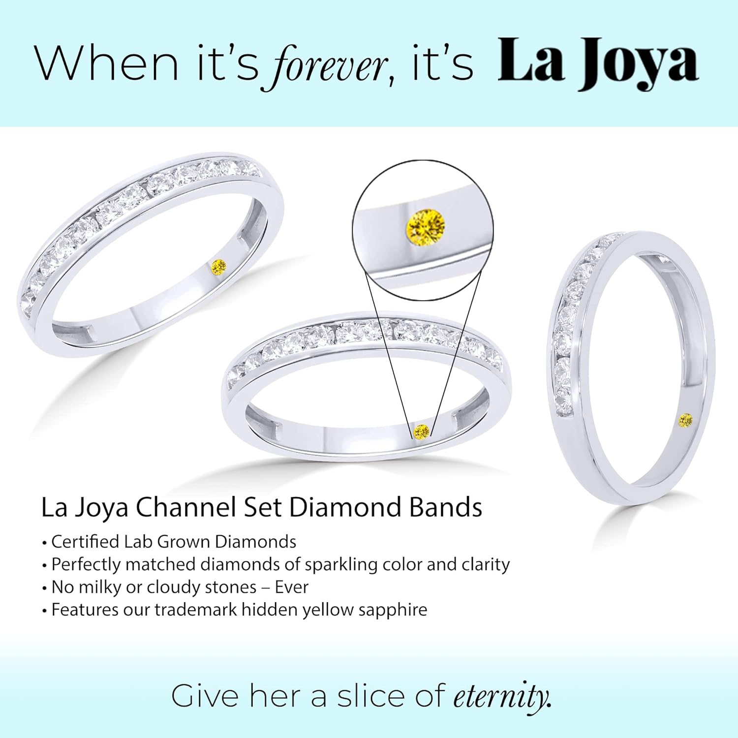 Lab Grown Diamond Wedding Rings for Women | 10K Yellow, White and Rose Gold Certified 1/6-1/2 Carat Channel Set Diamond Anniversary Bands and Wedding Bands for Her - Image 3