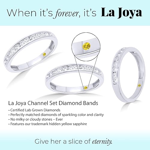 Miniatura 3 de Lab Grown Diamond Wedding Rings for Women 10K Yellow, White and Rose Gold Certified 16-12 Carat Channel Set Diamond Anniversary Bands and Wedding