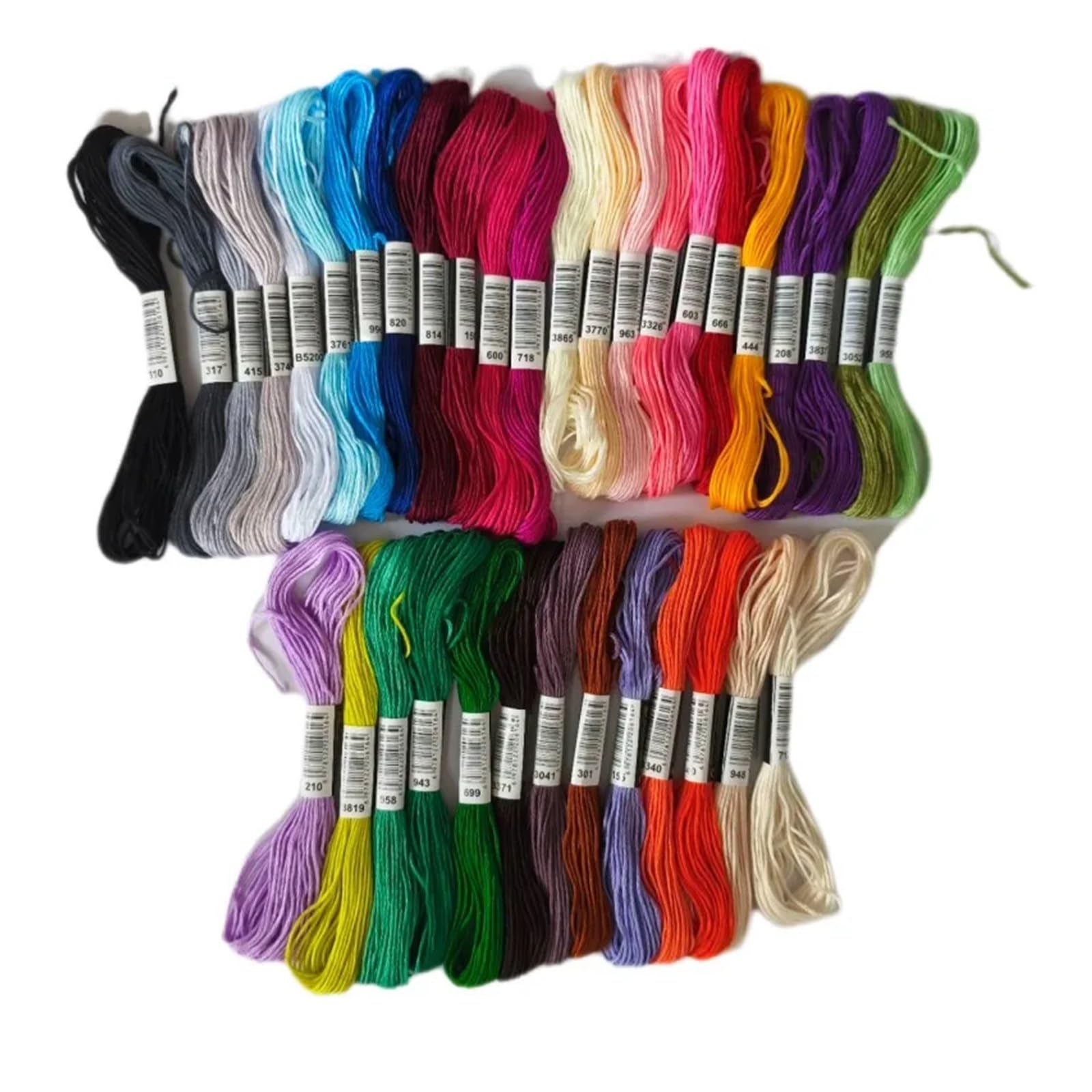 Stickgarn 8/12/24/36Pcs Mehrfarbige Ähnliche Gewinde Kreuz Stich Baumwolle Nähen Stränge Stickerei Floss Kit DIY Werkzeuge(48pcs)