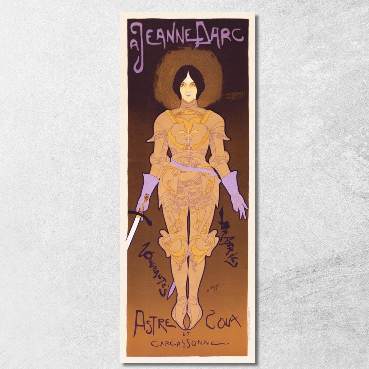 Poster Giovanna D'Arc Carcassonne Georges de Feure gdf1 Tableau Décoration Murale Toile