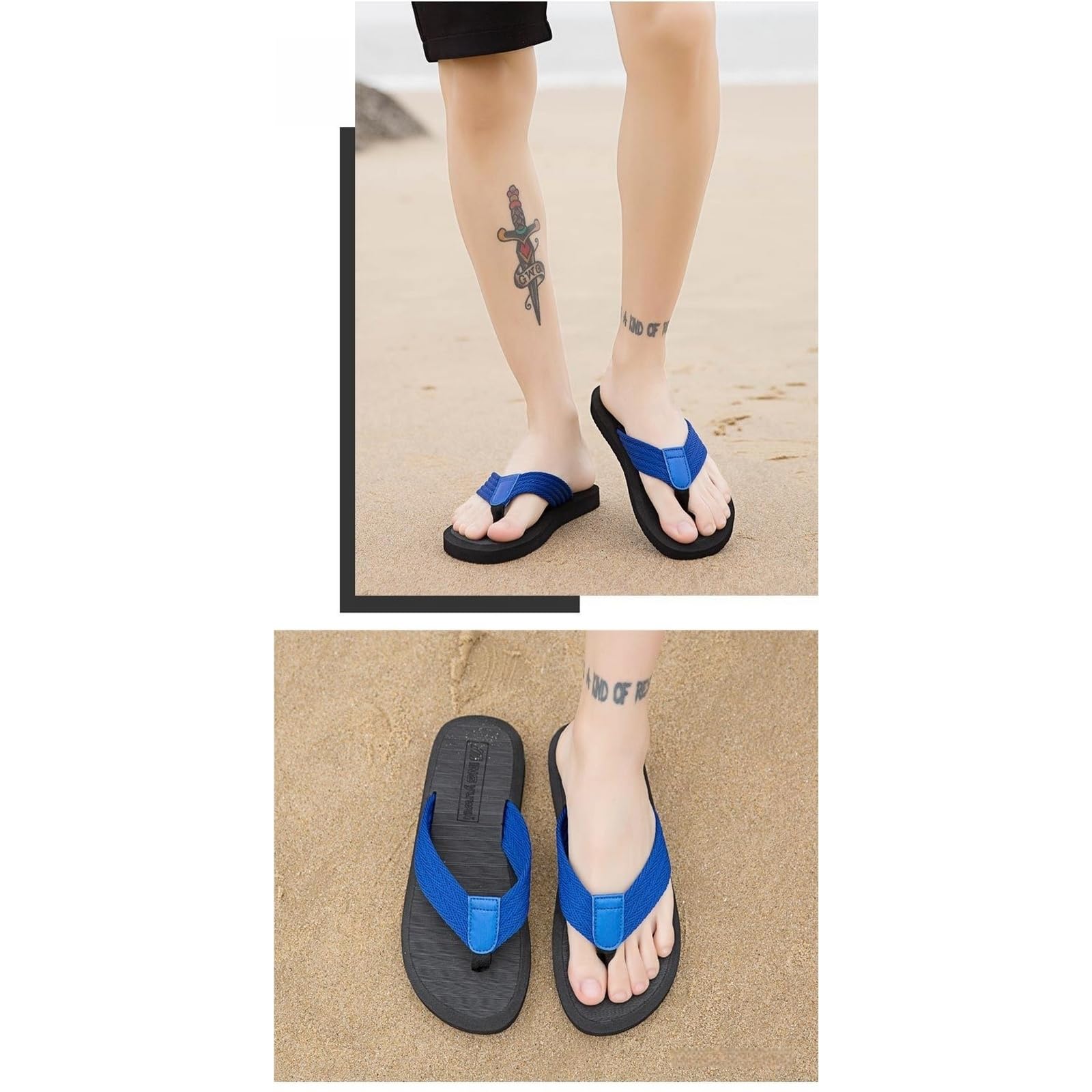 Infradito Uomo Donna Ciabatte Sandali da Spiaggia Unisex Antiscivolo per Coppia L'Estate Taglie Forti-Nero Rosso-39