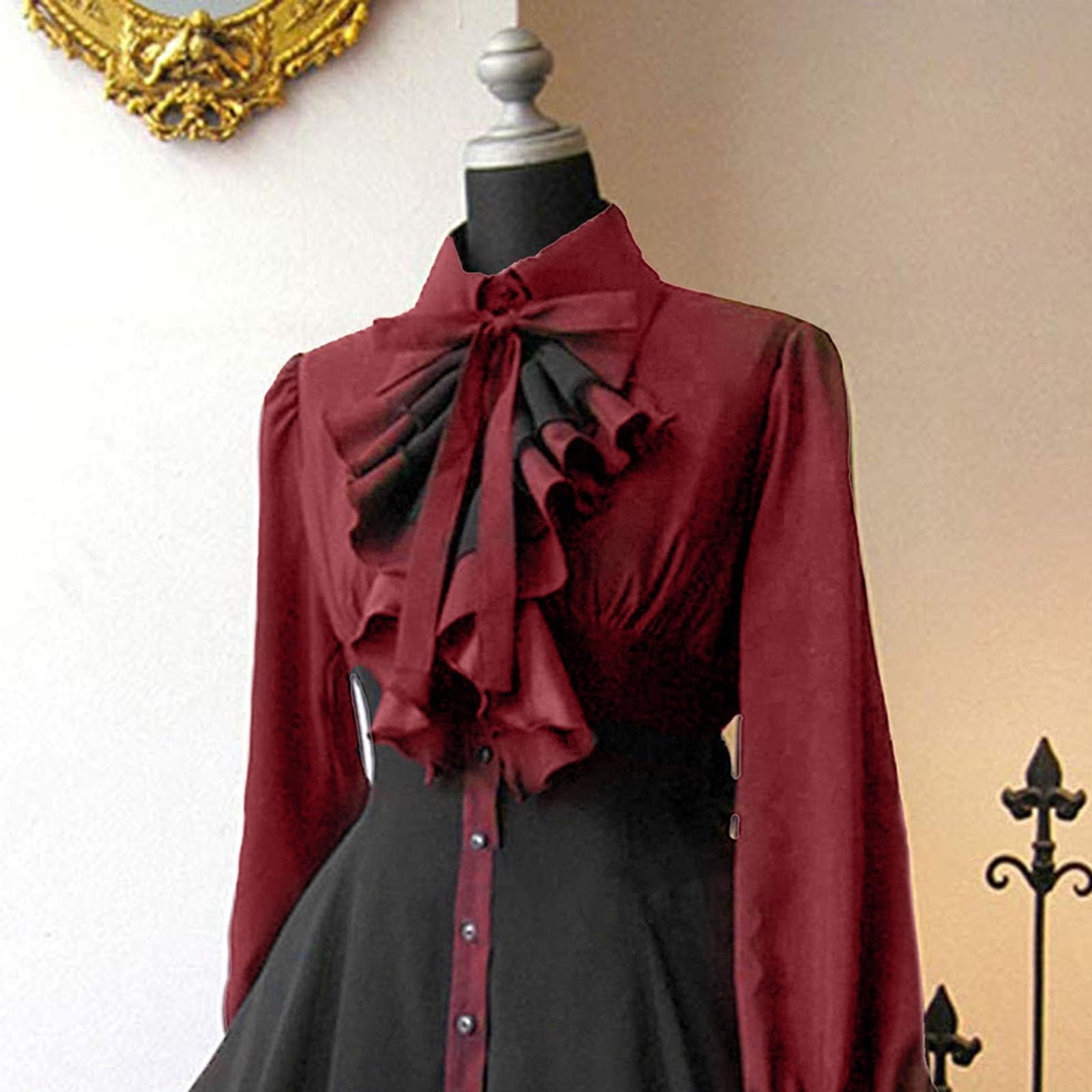 Nowa sukienka damska z rękawami trąbkowymi jednokolorowa, długa sukienka księżniczki, na cosplay, na bal, na imprezę, elegancka na uroczyste imprezy