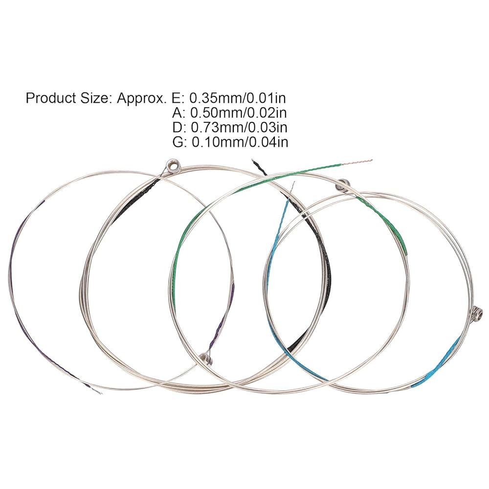 Set Corde Per Viola - 4 Pezzi Professionali, In Acciaio Con Avvolgimento Argento, Per Viole 14-16 Pollici