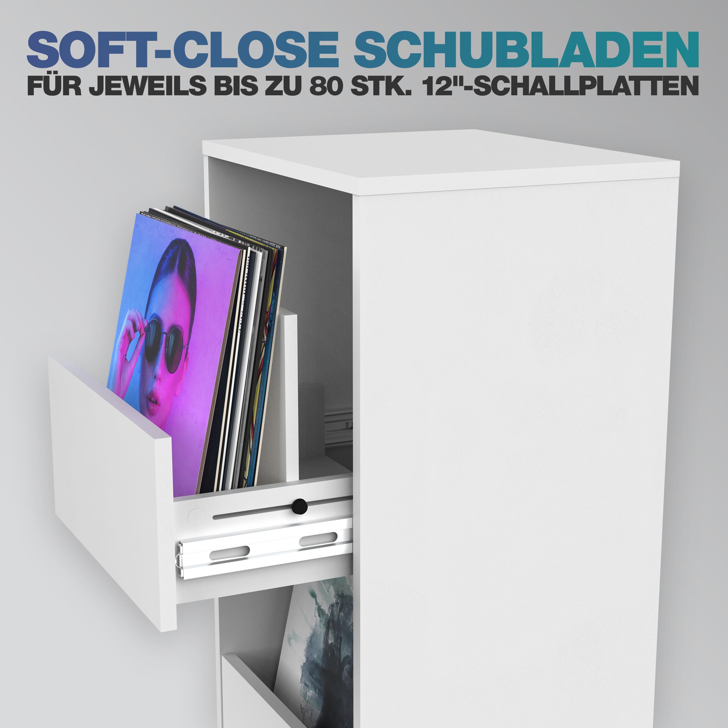Glorious Vinyl Vault, White - Vinyl Aufbewahrung