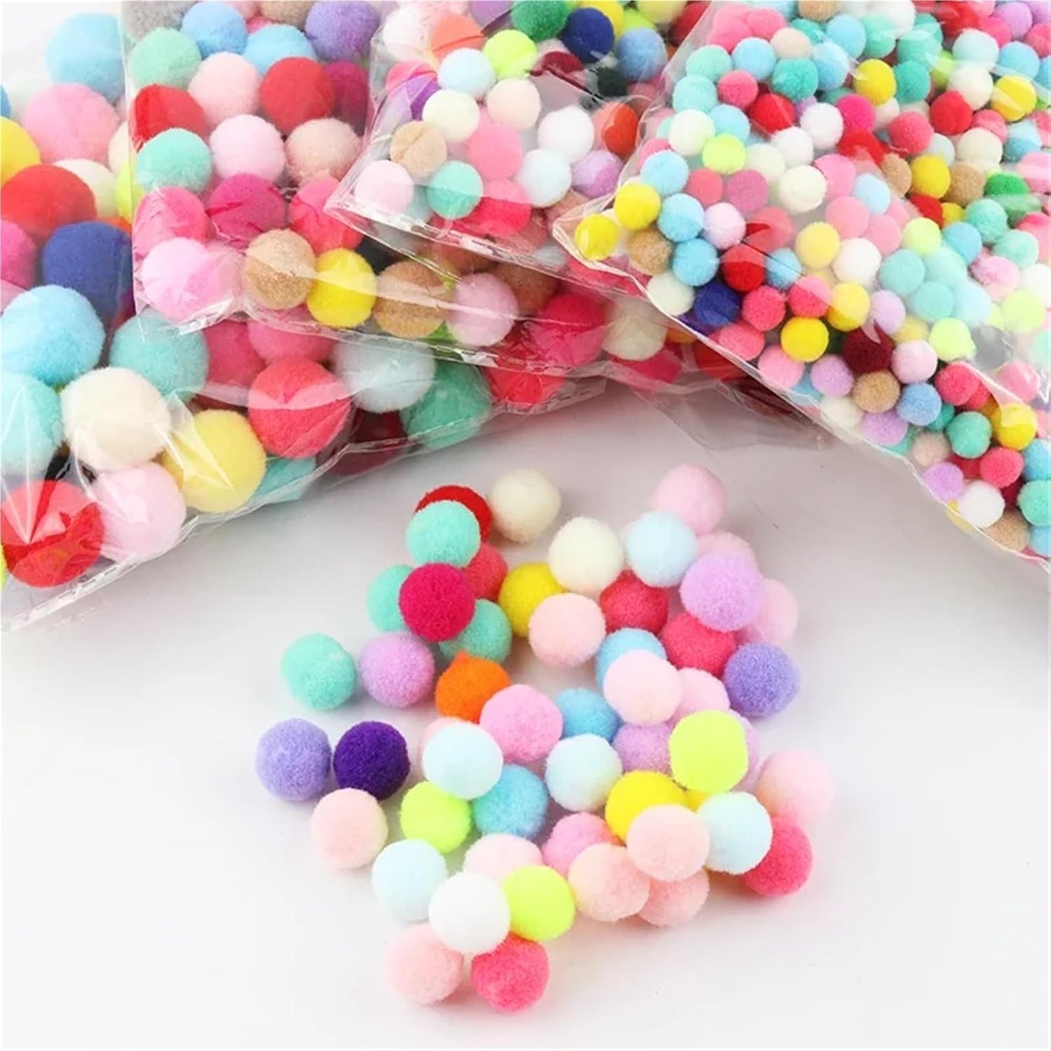 Wool Felt Balls Pompon Balls 8/10/15/20/25/30mm Fluffy Pompoms Crafts Pompom DIY Handmade Wedding Decoration Craft Supplies for Crafts(03 Korean Pink,25mm 360pcs)