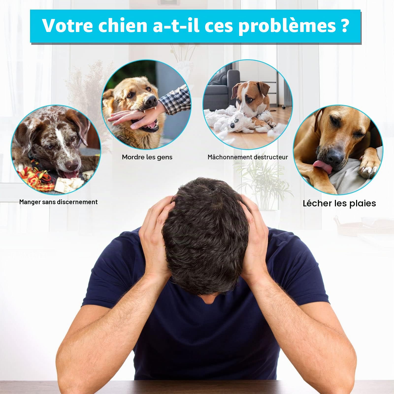 Ownpets Muselière pour chien, muselière réglable pour chien avec housse mobile pour éviter les morsures, la mastication et le léchage, muselière buvable en maille aérée pour chiens agressifs de petite