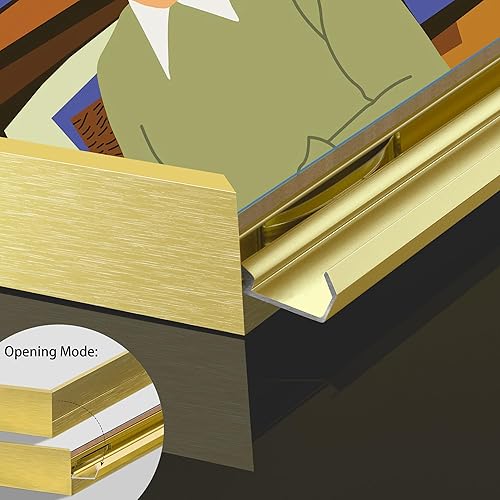 Miniatura 5 de FULL HOUSE Pablo Picasso - Póster de tres músicos, arte de pared para dormitorio, sala de estar (dorado, 16 x 24 pulgadas)