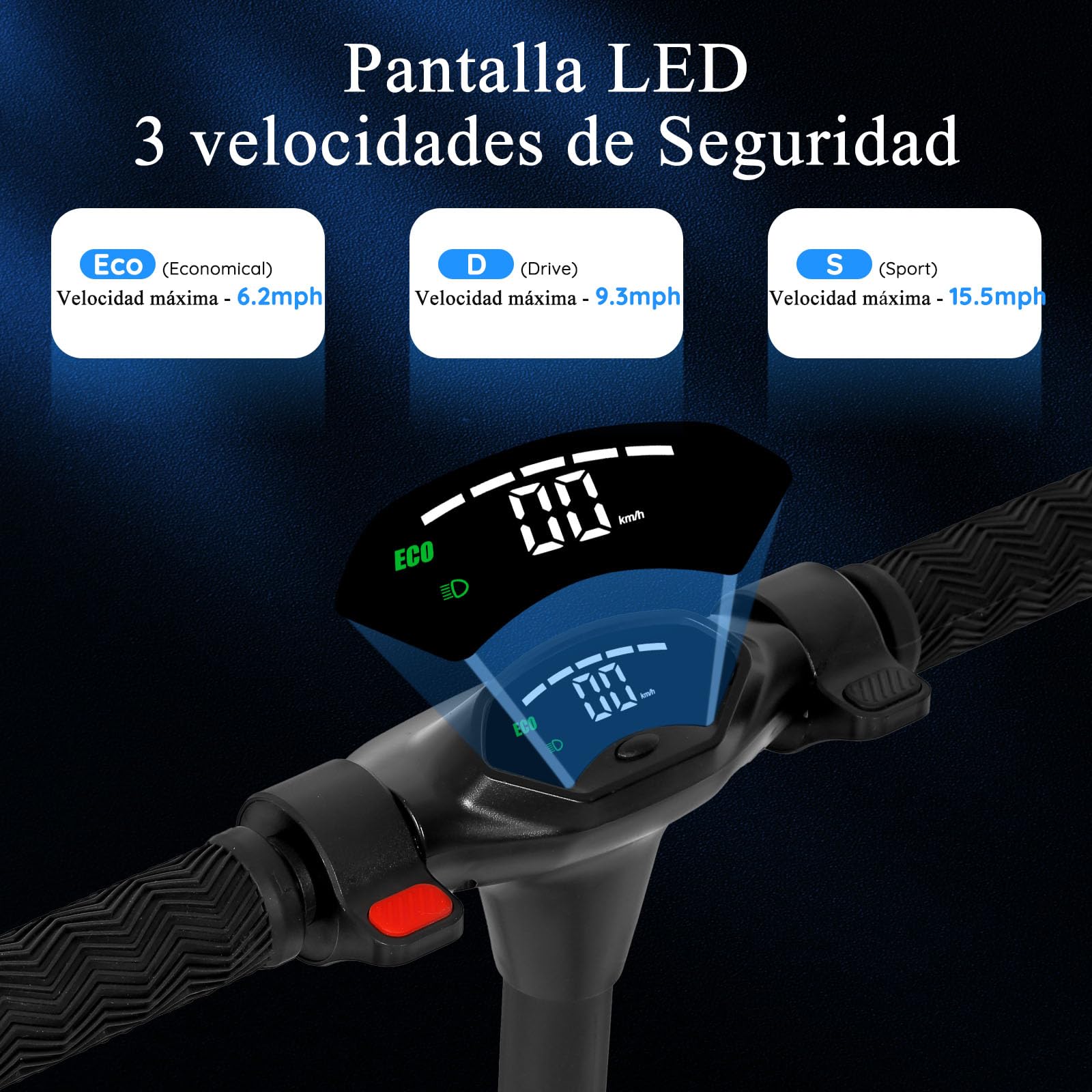 Patinete eléctrico para niños de 8 a 12 años, 8'' Plegable con luz arcoíris, autonomía de 25 km, Pantalla LED, Velocidad y Altura Ajustables, Regalo para niños y Adolescentes