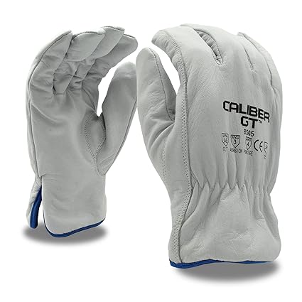 Cordova 85053XL Caliber-GT Grain Goatskin Driver Gloves, HPPE/Steel Fabric Lined, Keystone Thumb, ANSI Cut Level A5, 3X-Large, 10-Pack